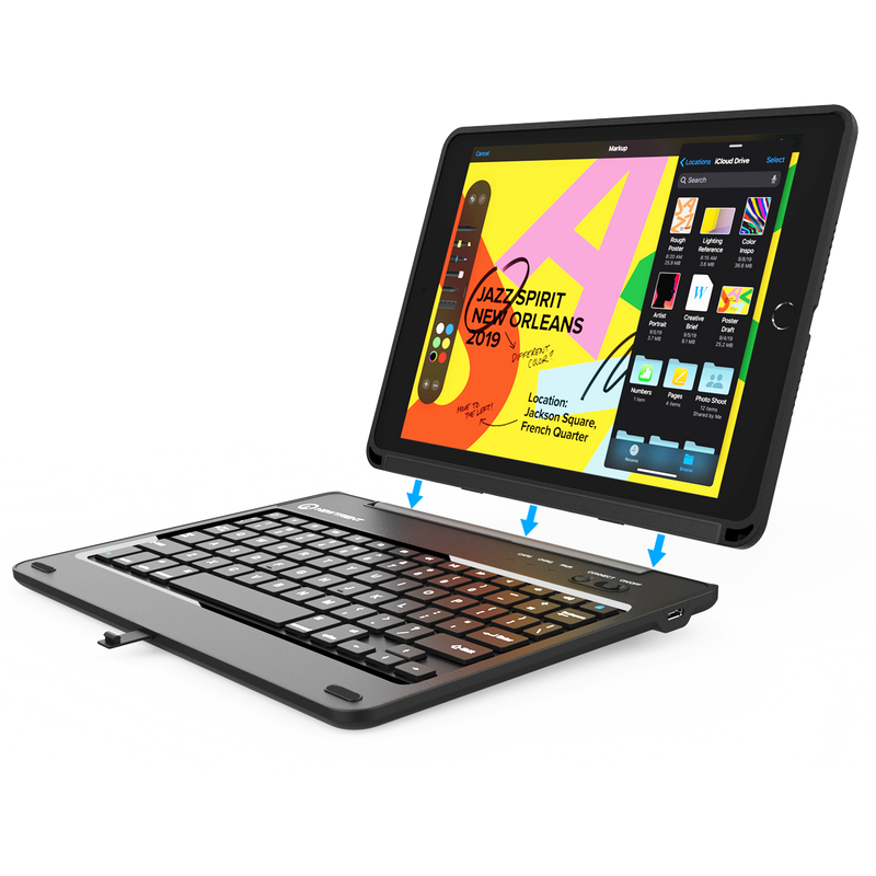 iPad 10.2" 9th Generation (2020) Detachable Rugged Keyboard Case, NT52B