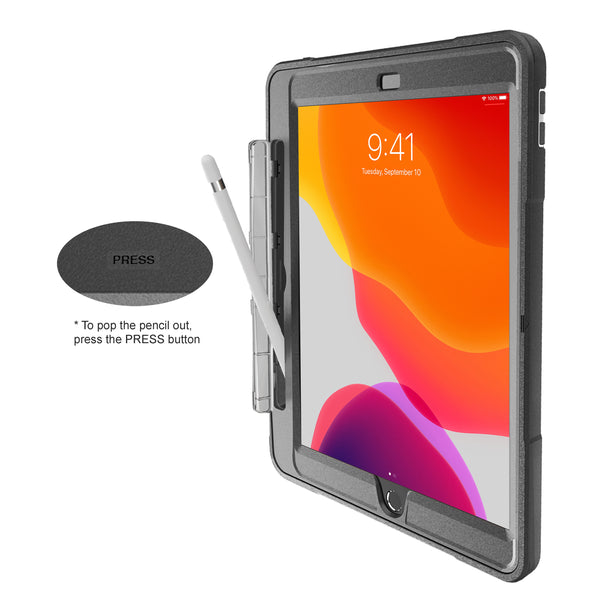 Glada iPad 10.2-Inch 9th Gen (2021) & 8th Gen (2020) & 7th Gen (2018) Rugged Case with Pencil Holder NT102GP